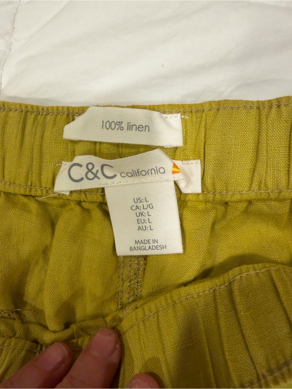C&C California Drawstring Shorts - Mustard - Picture 8 of 9